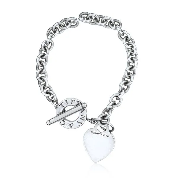 Tiffany and co double discount heart tag toggle bracelet